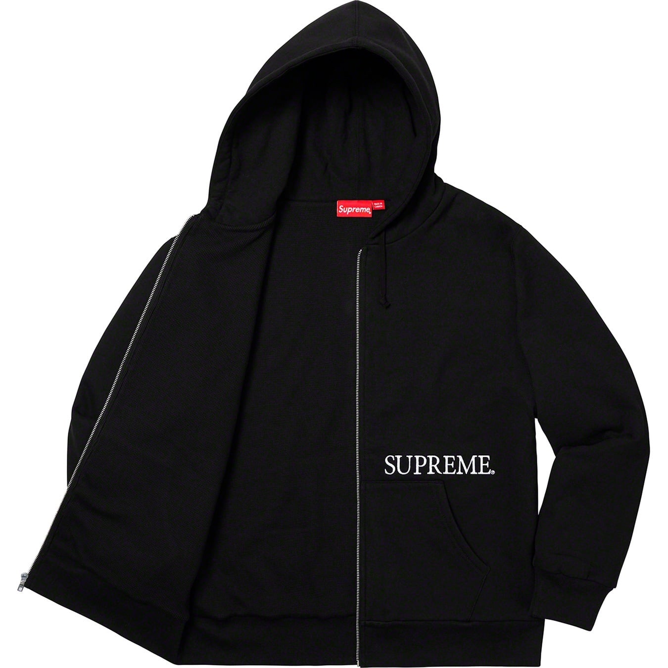 Thermal Zip Up Hooded Sweatshirt view 11